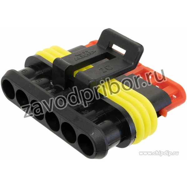 215000610175 (282090-1), Корпус разъема "розетка" 6pin AMP Superseal 1.5