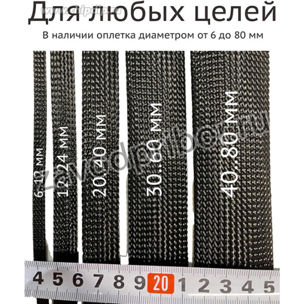 Кабельная оплетка IPROFLEX 15PET-5 змеиная кожа 3..6 мм черная