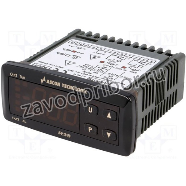 R38-HAOO, Модуль: регулятор, Pt100, температура, SSR, OUT 2: SSR, на панель