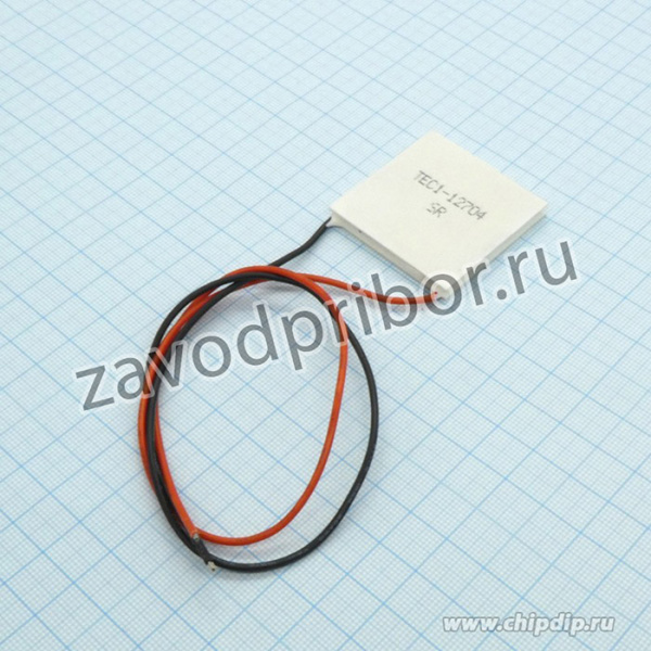 Модуль Пельтье TEC1-12704, 40*40mm Umax-15.2V Qmax-37.7W Imax-4A толщина~4mm