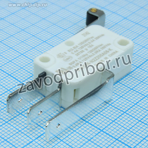 V19S05-N2Z200A06-K, Микропереключатель SPDT, 5A, 125В переменного тока 200гр