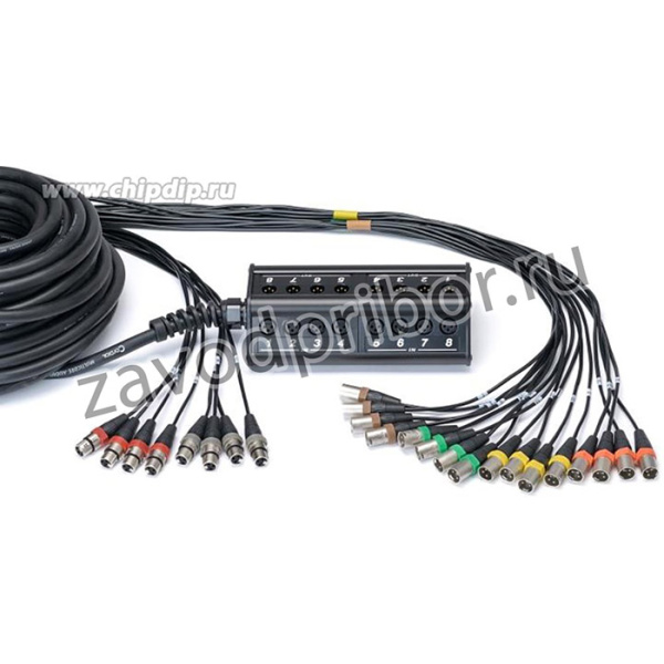 Cordial CYB 16-8 C мультикор (stagebox) 16xinput, 8xoutput, XLR male, 30,0 м, черный