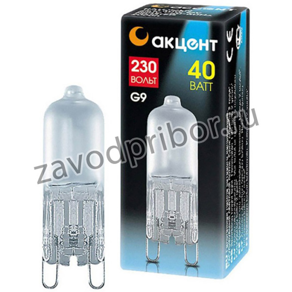 Лампа галоген. JCD 230В 40W G9 FR капсульная матовая 4606400204299