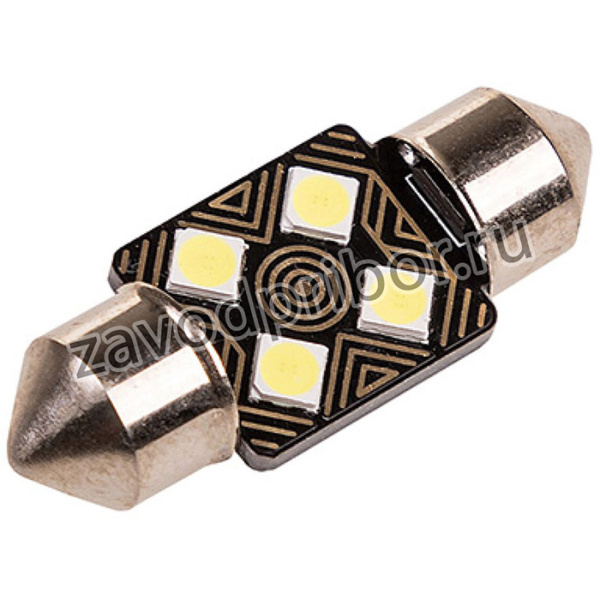 Автолампа диод T11 C5W 4SMD диода 1-конт 31мм белая салон S08201404