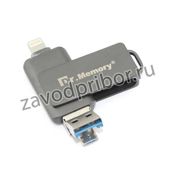 Флешка USB Dr. Memory 051 64Гб, USB 3.0, черный
