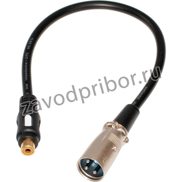 Переход XLR штекер - RCA гнездо позолоченные контакты с кабелем 0.3м, PL2288