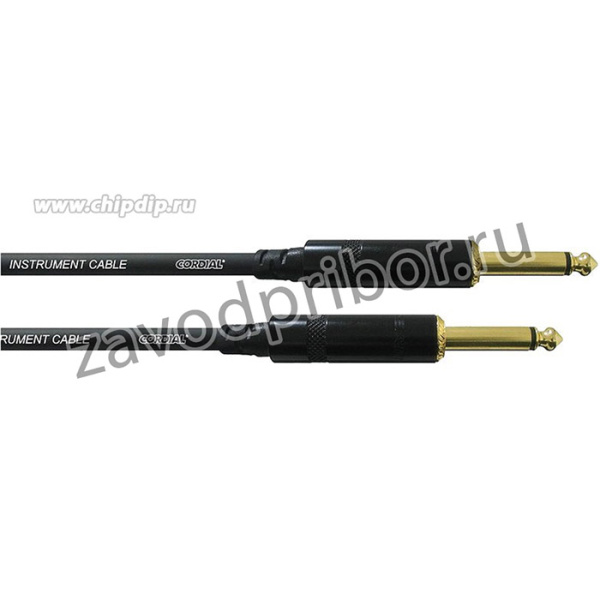 Cordial CCI 3 PP инструментальный кабель джек моно 6.3мм/джек моно 6.3мм, 3.0м, черный