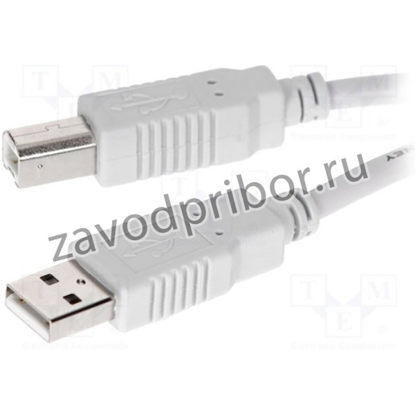 CAB-USBAB/1, Кабель, USB 2.0, вилка USB A, вилка USB B, 1м, серый, Проводник: Cu