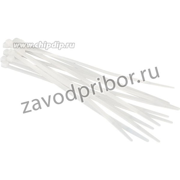 Стяжки кабельные нейлоновые VertexTools 3X200 белые 100 шт