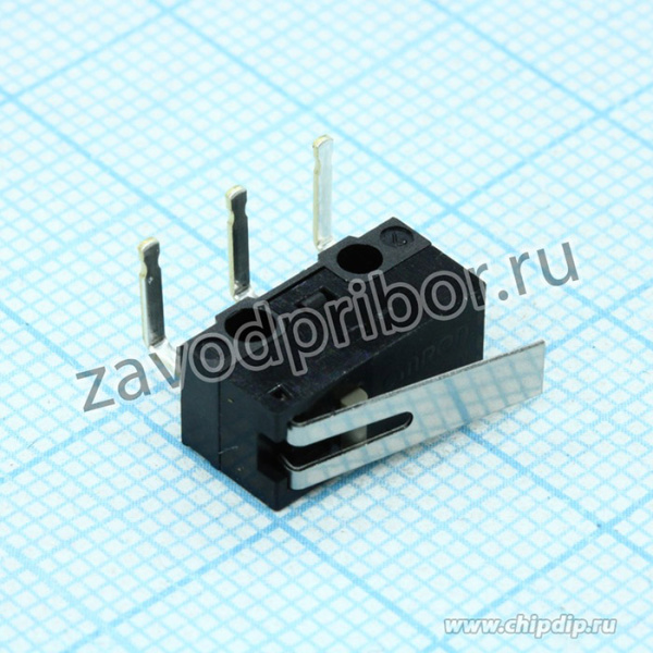 D2F-01-FLA, Микропереключатель с лапкой одна контактная группа на переключение 100мА 30В