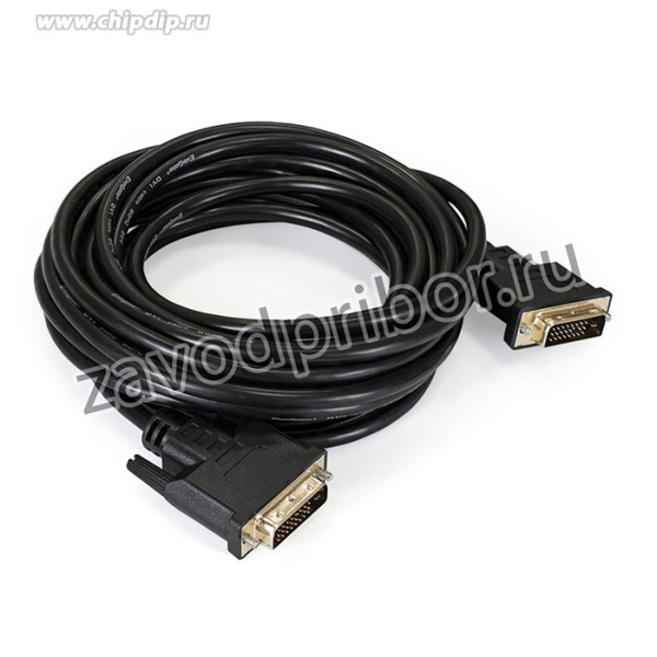 Кабель DVI dual link ExeGate EX-CC-DVI2-5.0 (25M/25M, 5м, позолоченные контакты)