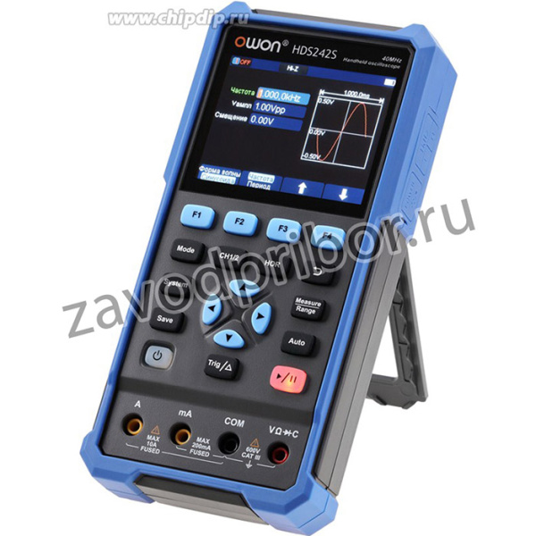 HDS242S, Ручной осциллограф, 40МГц, LCD 3,5", Каналы: 2, 250Мвыб./с, 8квыб