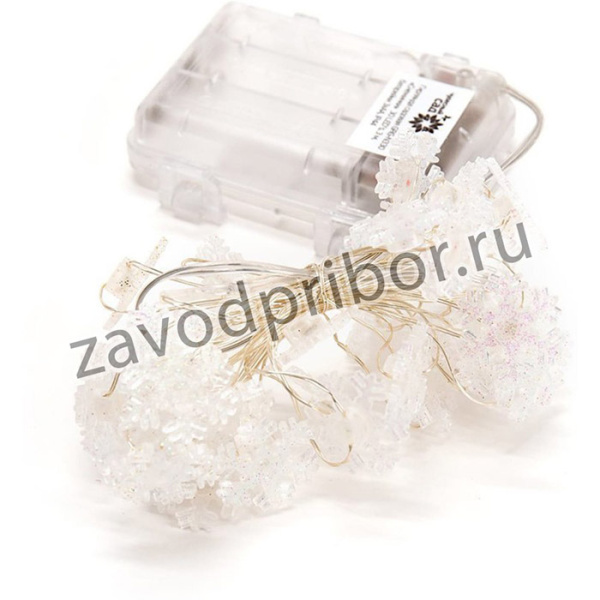гирлянда уличная GRG-N550Снежинки диодная 50 LED 4 цвета 5м на 3xAA 4606400206897