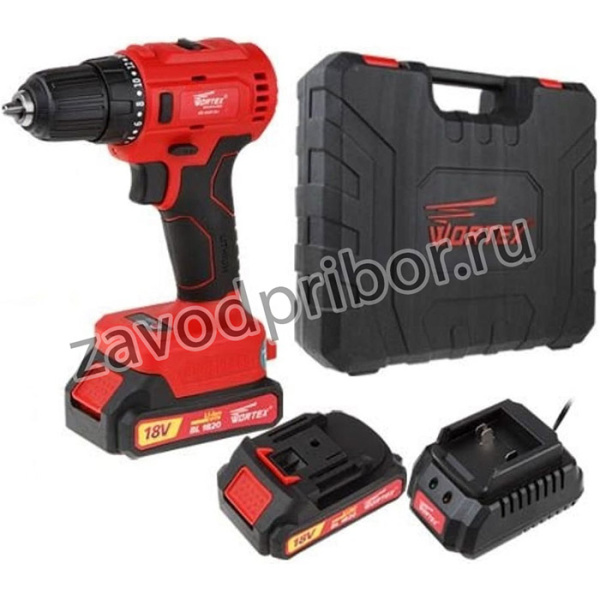 BD2025DLI1029, Аккум. дрель-шуруповерт WORTEX BD 2025 DLi в чем. ALL1 (18.0 В, БЕСЩЁТОЧНЫЙ, 2 акк., 2.0 А/ч Li-Ion