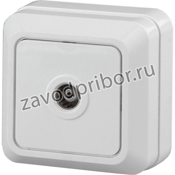 Розетка Intro Quadro 2-301-01 TV одиночная, IP20, ОУ, белый