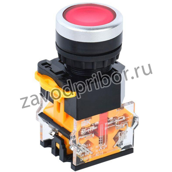 BBT30-11T-3-21-K04, Кнопка D8-11T d=22мм 1з+1р с фиксацией красная IEK
