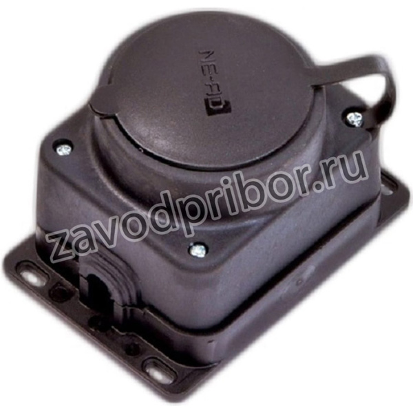 4003, колодка штепсельная 1-гн. с/з 16а, ip44 (каучук)