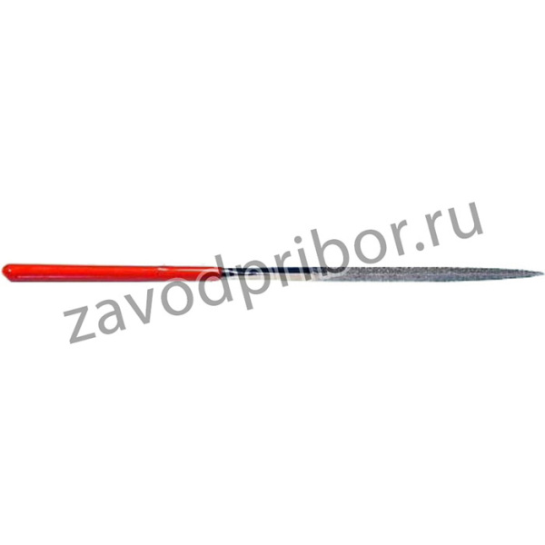 Алмазный надфиль квадратный L140x3 с обрезиненной ручкой 53210