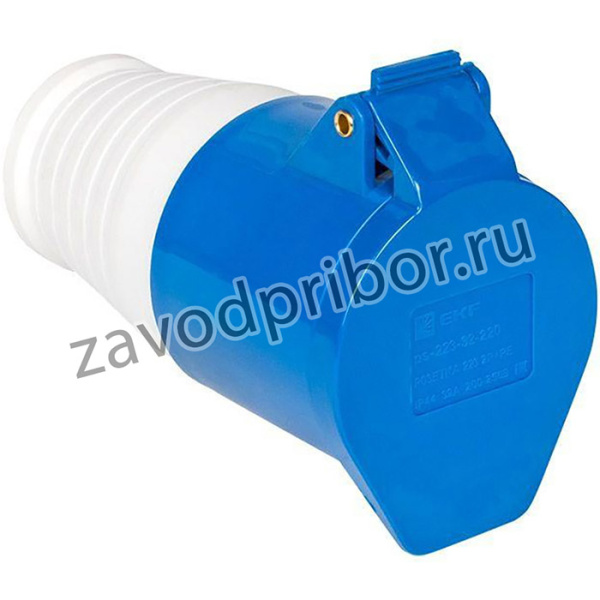 Розетка кабельная 32А 220В 2P+E IP44 (223) EKF ps-223-32-220
