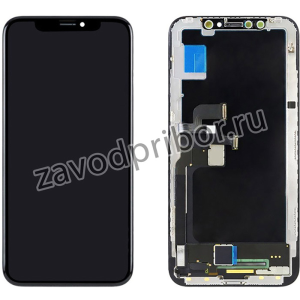 Дисплей (экран) в сборе с тачскрином для iPhone X с рамкой (Soft Oled)