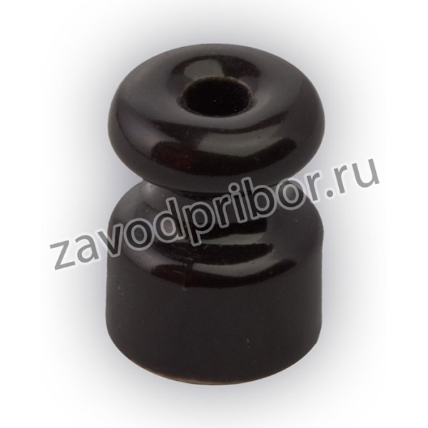 Изолятор керамический ретро, черный, 50 шт RI-02208