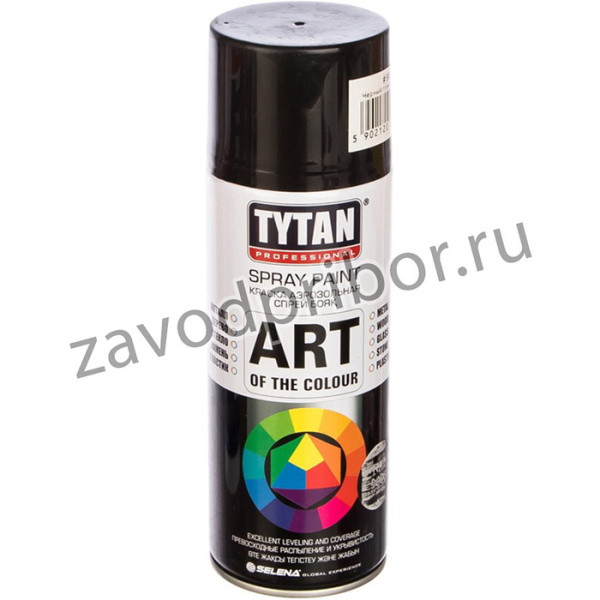 PROFESSIONAL ART OF THE COLOUR краска аэрозольная, RAL9005, черная глянец 400мл 93809