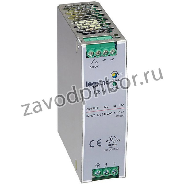 Источник питания импульсный 1-фазный 12В 120Вт 10А Leg 146614