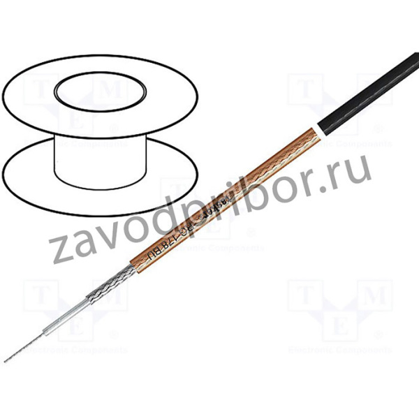 TAS-RG178BU, Кабель коаксиальный, RG178BU, 1x50Ом, многопров, PVC FirestoP®