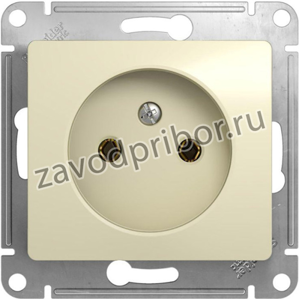Розетка 1-м СП Glossa 16А IP20 без заземл. механизм беж. SE GSL000241
