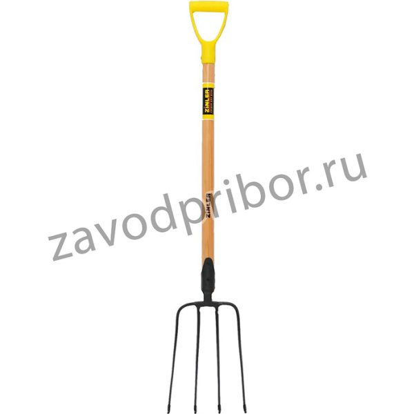 Вилы ZINLER сеновые с дерев.черенком 940мм и ручкой (ВСЧ3р)