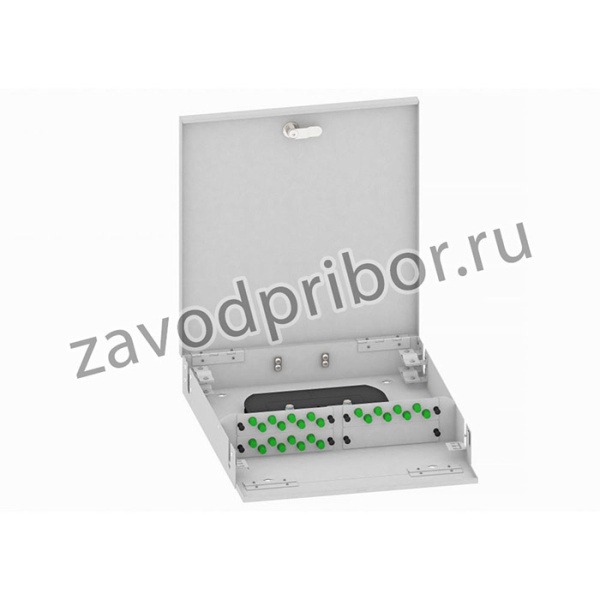 Оптический кросс настенный, одномодовый укомплектованный КРН-Top-24FC/A-OS2-GY