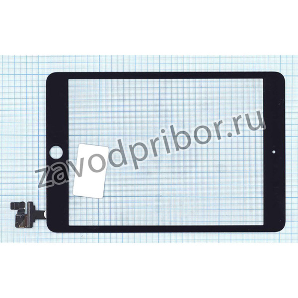 Сенсорное стекло (тачскрин) для Apple Ipad mini 3 (retina) + IC черное