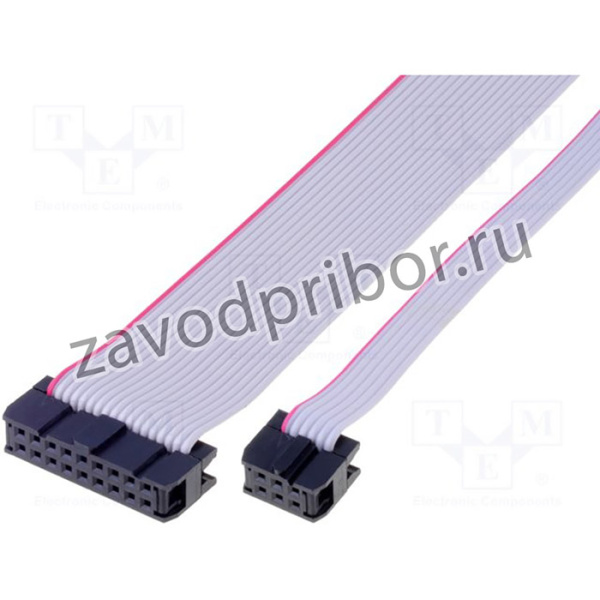 FC14300-0, Шлейф с разъемами IDC, 14x28AWG, Ш.шлейфа 1,27мм, 0,3м