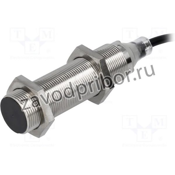 E2B-M18LS08-WP-C1 2M, Датчик индуктивный, 10-30ВDC, М18, Подключение провод 2м, IP67