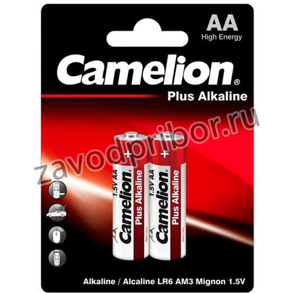 Батарея Camelion Plus Alkaline LR6-BP2 AA 2700mAh (2шт) блистер