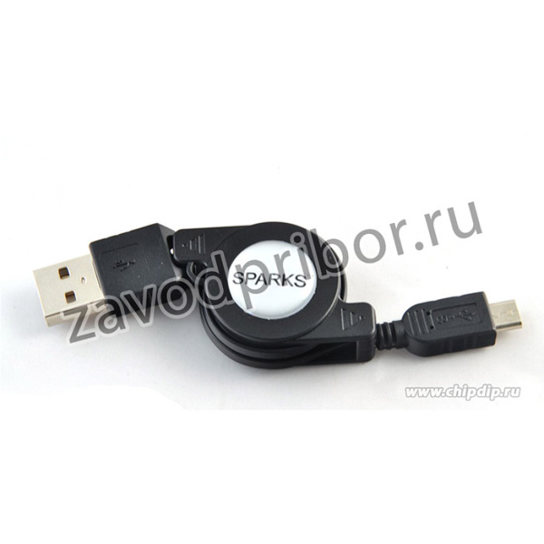 BL1006 (SN1006), Кабель-рулетка USB 2.0 A вилка - Micro B (5P) вилка, длина 0.1-0.7м