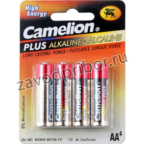 Батарейка AA LR6 1.5V блистер 4шт. (цена за 1шт.) Alkaline Plus CAMELION