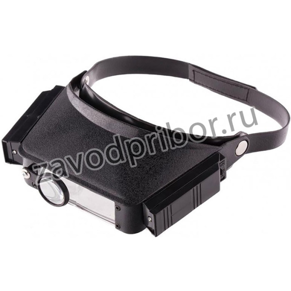 Лупа с дополнительными линзами, с подсветкой, для закрепления на голове// Sparta