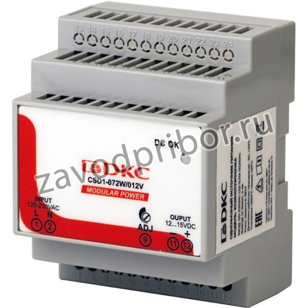 Источник питания MODULAR POWER 1ф 72Вт 5А 12В DKC XCSD1072W012VAA