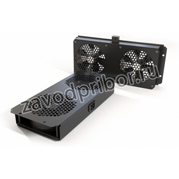 01 Модуль вентиляторный Hyperline, потолочный с 2-мя вентиляторами для установки в шкафы серий TTB, TTR, TWB, TWL, без кабеля питания, цвет