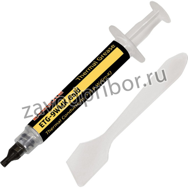 Термопаста ExeGate ETG-9WMK Gold (8,6 Вт/(м К), 2г, шприц с лопаткой)