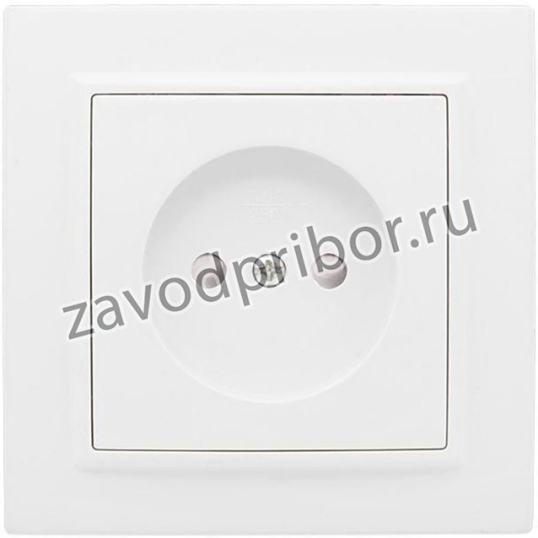 Розетка 1-м СП Минск 10А IP20 без заземл. защ. шторки бел. Basic EKF ERR10-022-100