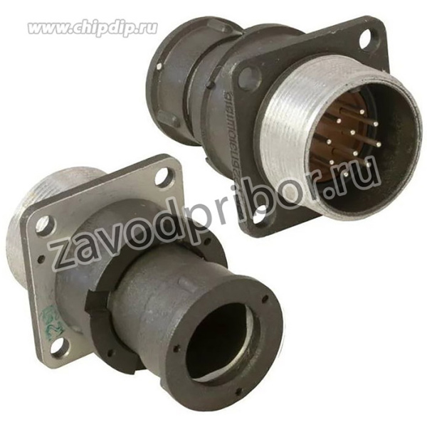 2РМТ22БПЭ10Ш1В1В, вилка приборная с прямым патрубком, гайкой для экранированного кабеля (2017-2018г)