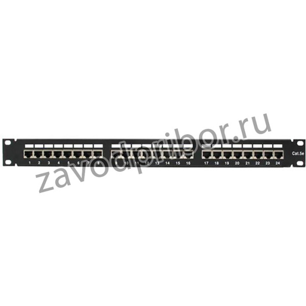 10-0402, Патч-панель 19', 24хRJ-45, FTP, Cat.5e, 1U