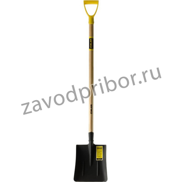 Лопата ZINLER совковая песочная (тип1) с дерев.черенком 1200мм и ручкой (ЛСП1Ч1)