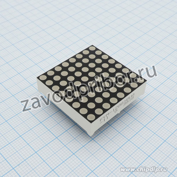 FYM-12881BUA-11, Матричный индикатор 32мм/8x8/янтарный/ 610нм/40-150мкд/ОА