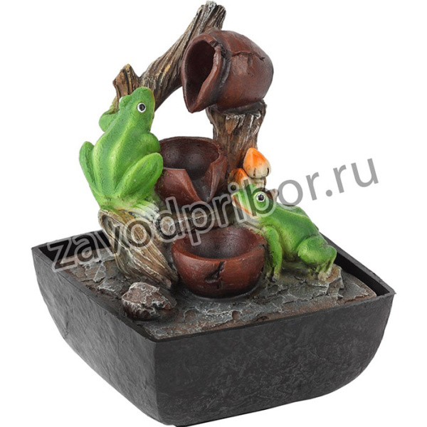 GAFN01-001 GREEN APPLE настольный фонтан с подсветкой Лягушки