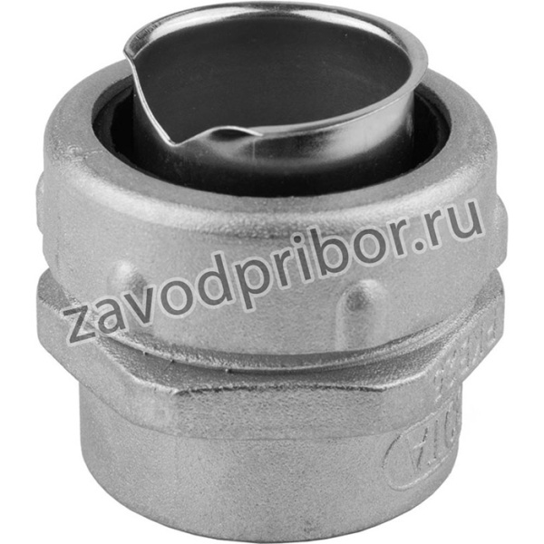 Резьбовой крепежный элемент металлический с внутренней резьбой для металлорукава диаметром 25 мм IP54 60201-25