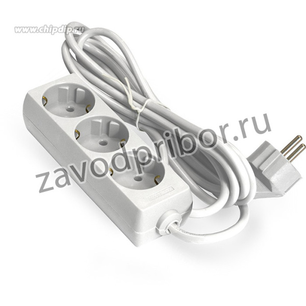 Удлинитель ExeGate ECE-3-3W (3 евророзетки с заземлением, 3м, белый)