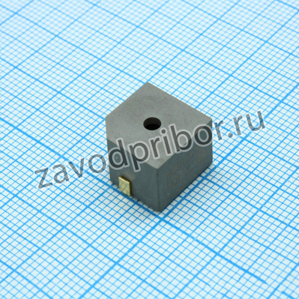 HCS1203AX, Генератор звука электромагнитный SMD, 3V 2300Hz, 12.8x12.8mm, h=9.2mm